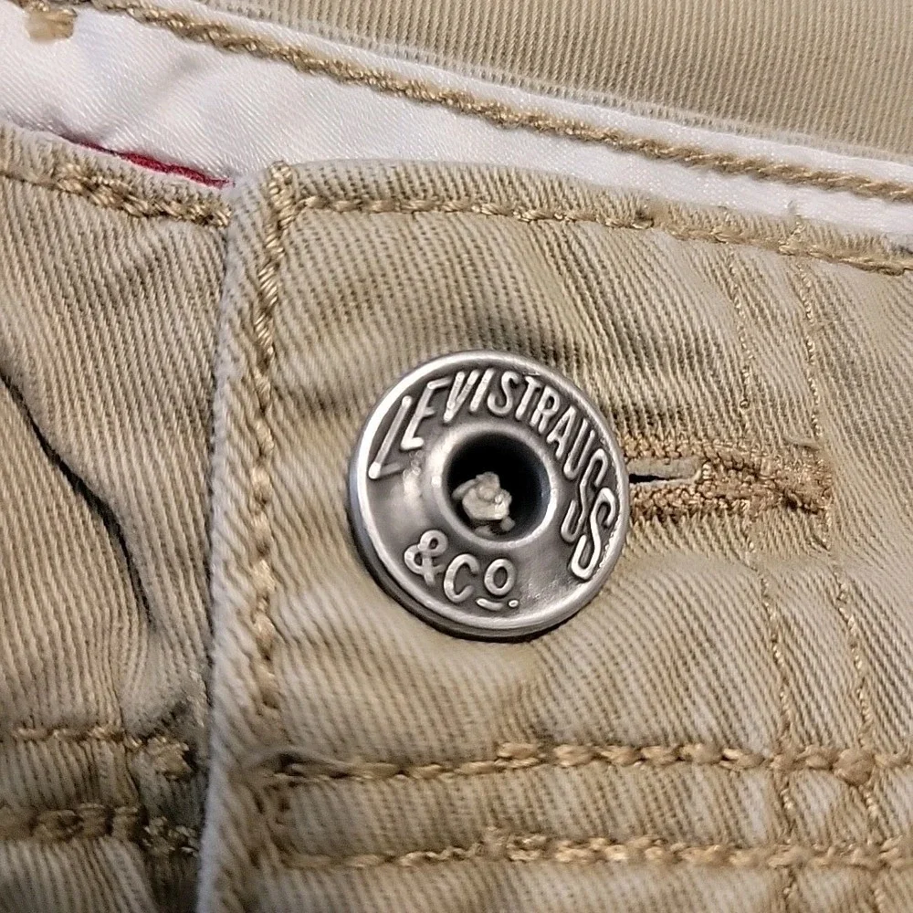 Levi's Cargo Shorts‎ Mens 42 Khaki Relaxed Baggy Flat Front 12